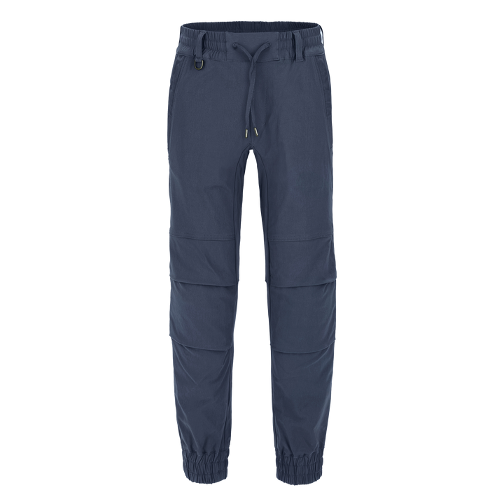 Spidi Mc-Byxor Moto Jogger Blå med elastisk midja och dragsko, designade för motorcykelåkning. Tillverkade i slitstarkt material med smal passform.