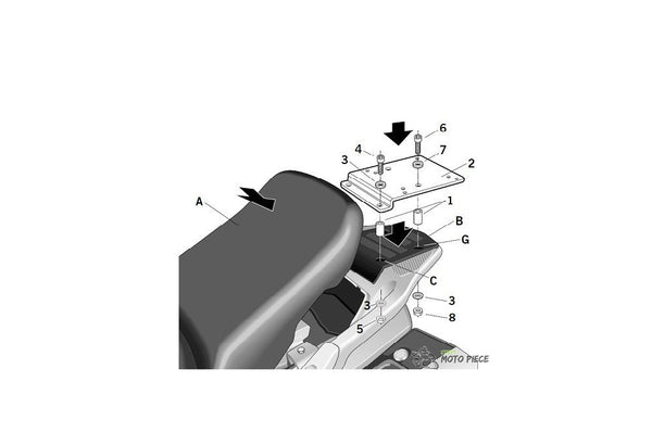 Shad Top Master Fitting Set - Honda H0PN12st