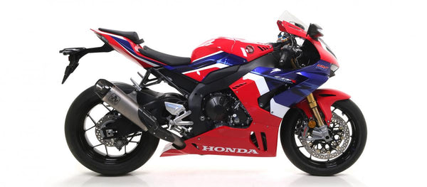 Honda CBR 1000RR-R 20/22 Homologated Titanium Works Exhaust with Welded Link Pipe and Carby Endcap