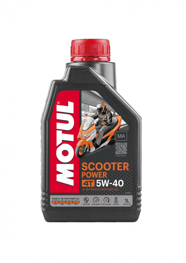„Motul Scooter Power 4T 5W-40 MA 1L“ (12 vnt/kartonas)