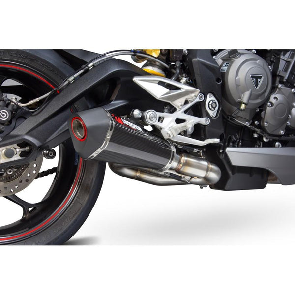 Triumph Street Triple 765 R / Street Triple 765 S / Street Triple 765 RS 2017-2019 Serket Taper Slip-On Carbon Fibre Sleeve