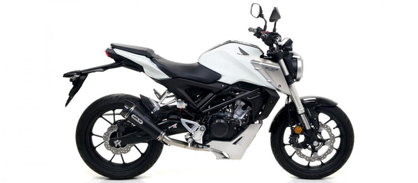 Honda CB 125R Homologated Nichrom Dark Dark Silencer with Carbon End Cap for Arrow Collector