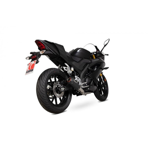 Yamaha YZF-R125 2019-2020 Red Power Full System Black Ceramic Coated Sleeve