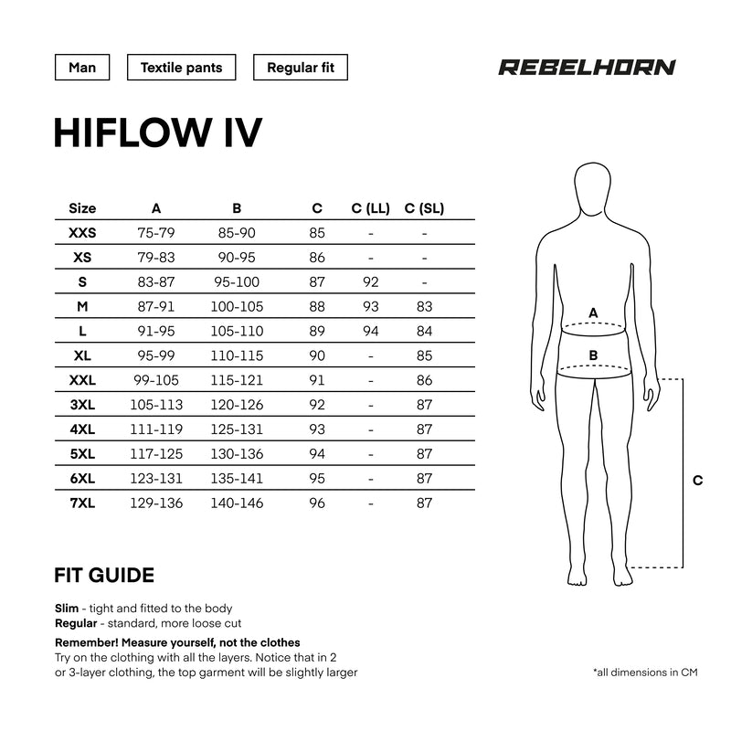 Rebelhorn Textile Mc kelnės hiflow iv juoda