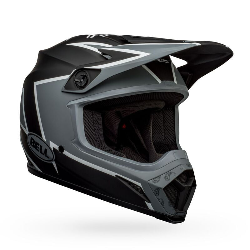 „Bell Cross MC Helmet MX-9 MIPS Twitch“ juoda /pilka /balta