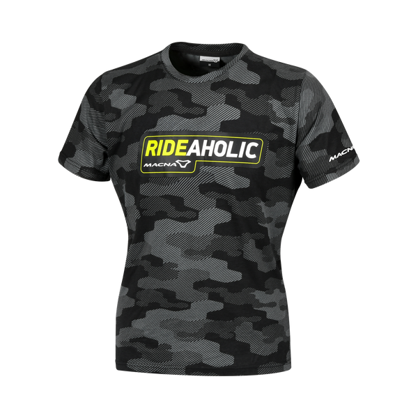 T-krekls Macna, apžilbinoši rideaholic sieviete melna/pelēka/fluo dzeltena