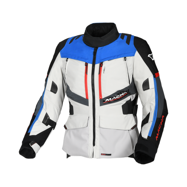 Motociklistička jakna macNA, Domane Woman svijetlo siva/plava/crna