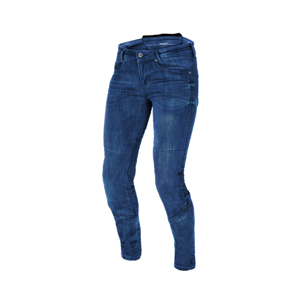Motociklu džinsi Macna, Jenny Woman Wild Blue; Mid zilā mazgāšana