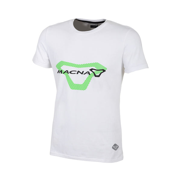 T-krekls Macna, logotips balts/zaļš/melns