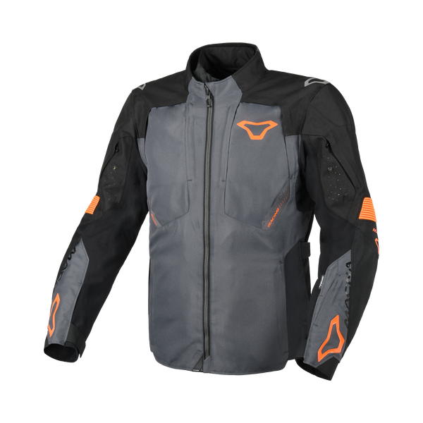 Motorcycle Jacket Macna, Notch Black/Gray/Orange