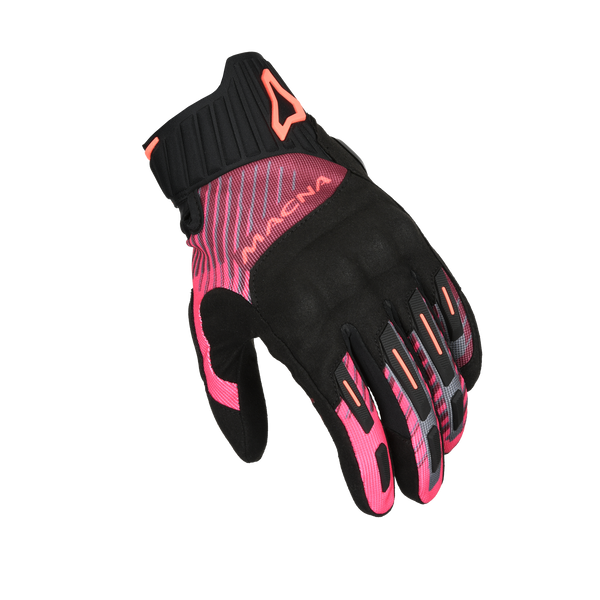 Motorcycle Glove Macna, Octar 2.0 Women Black/Bordeaux/Pink