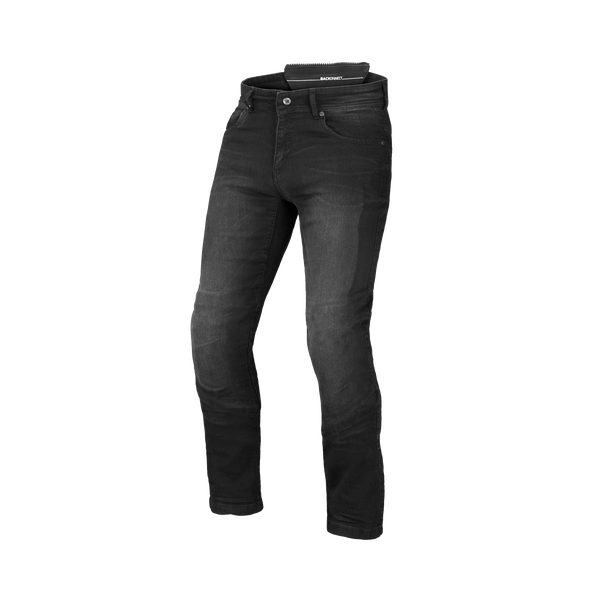 Motociklu džinsi Macna, Stone Pro vienslānis; Rockmesh Black; Mazgāt 2. variantu