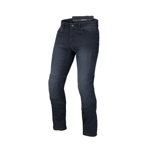 Motociklu džinsi Macna, Stone Pro vienslānis; Rockmesh Blue; Mazgāt zilu