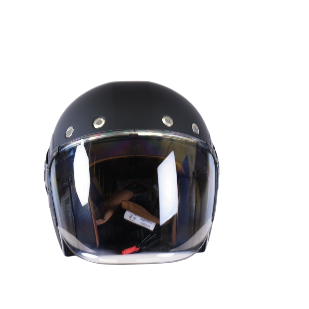 SMK Jet MC Helmet Retro melns