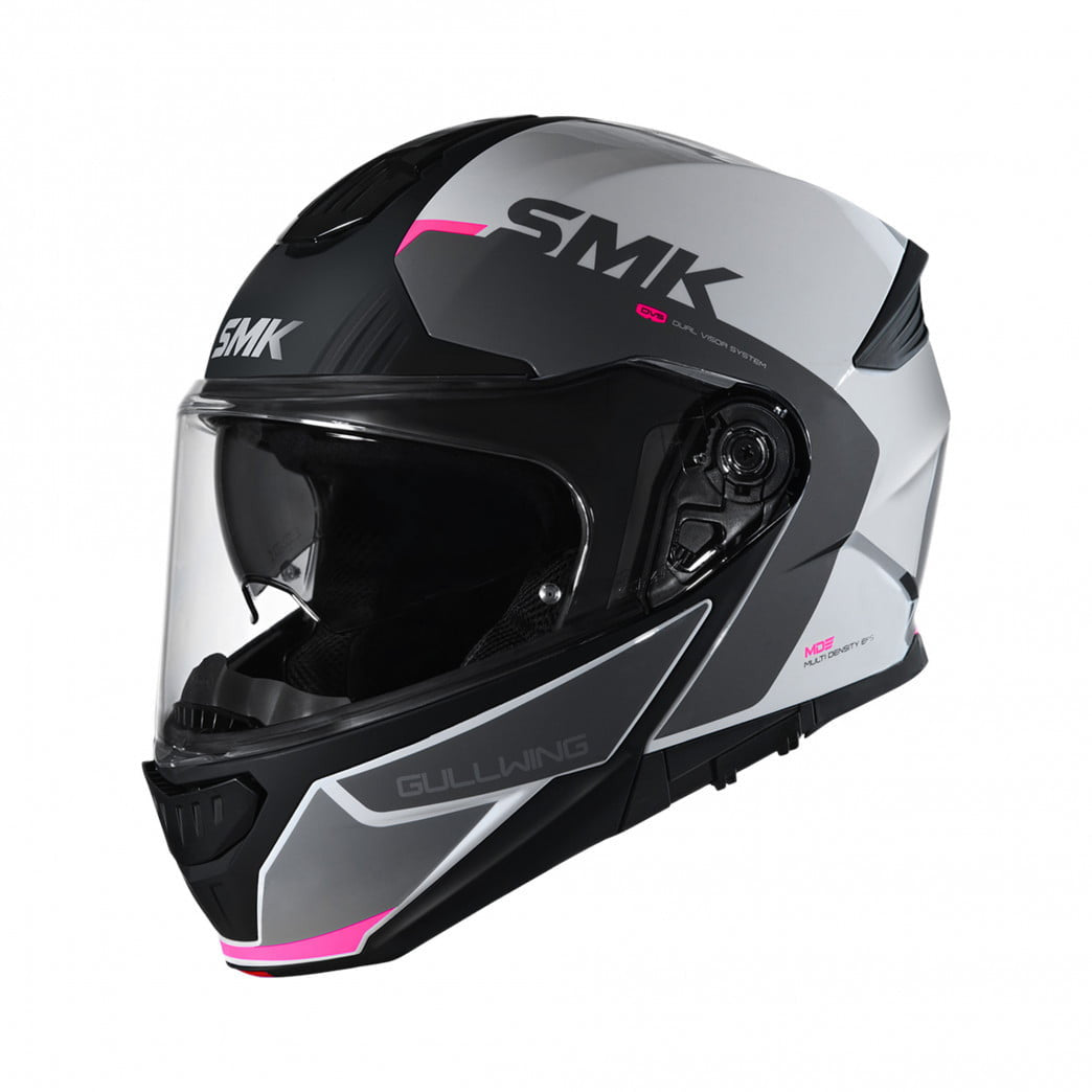 SMK atidaromas „MC Helmet Gullwing Kresto White /Pink“