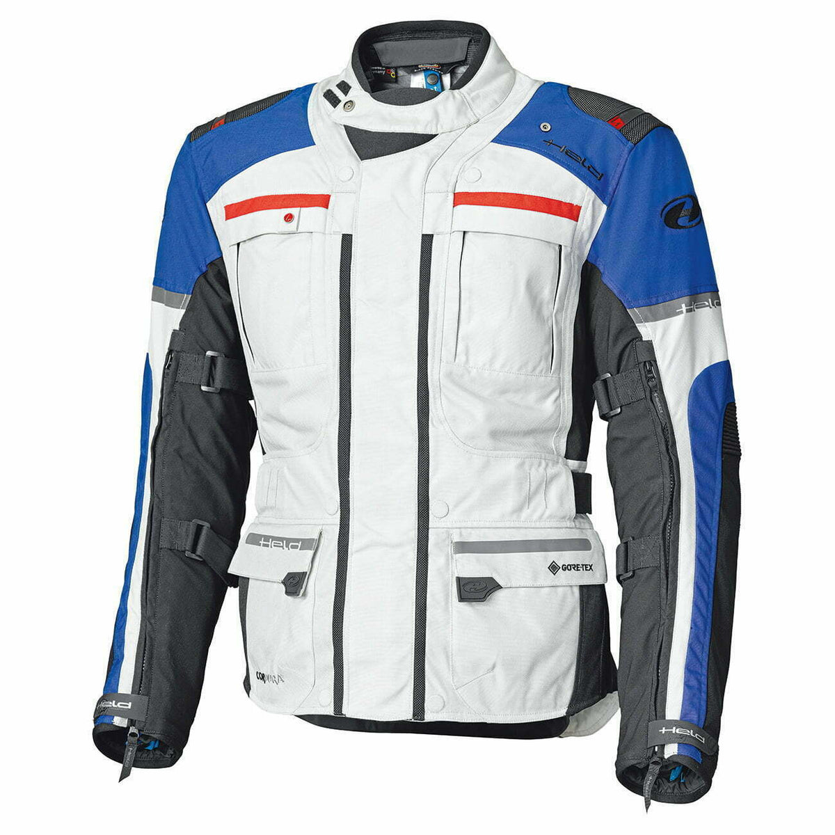 Zadržan Gore-Tex® Textile mc jakna Carese evo siva /plava