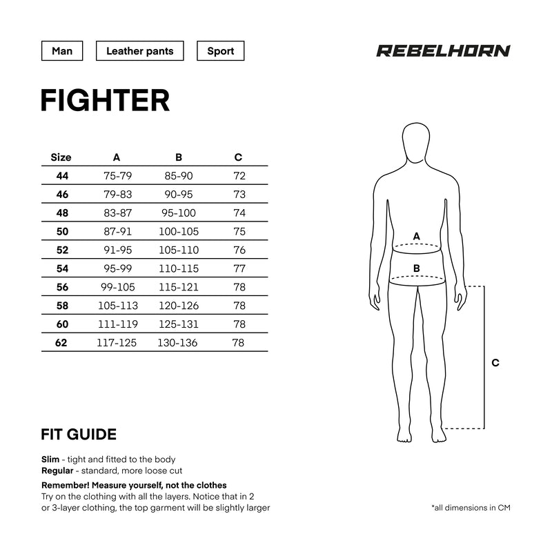 Rebelhorn Mc-Leather Pants Fighter Black /chrípka