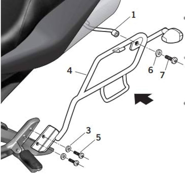 Shad 3P sistēmas montāža (puse) - Suzuki S0GS66SF