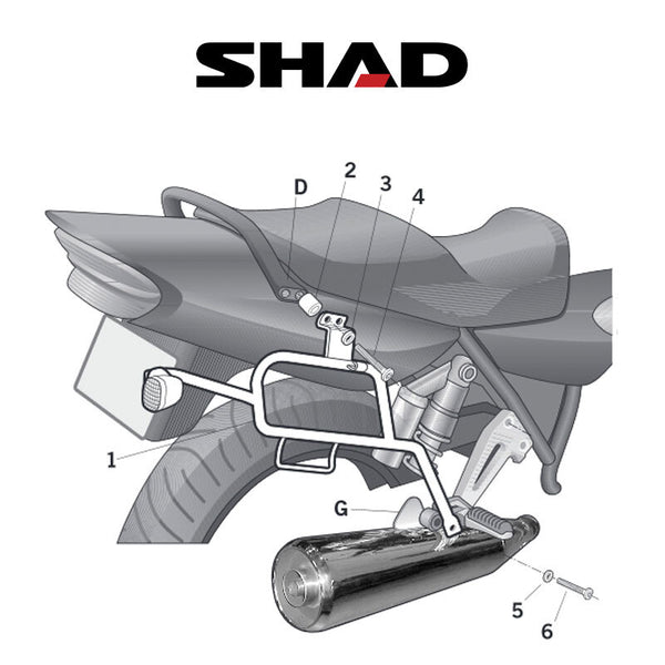 Shad 3P sistēmas montāža (puse) - Yamaha Y0XJ17SF