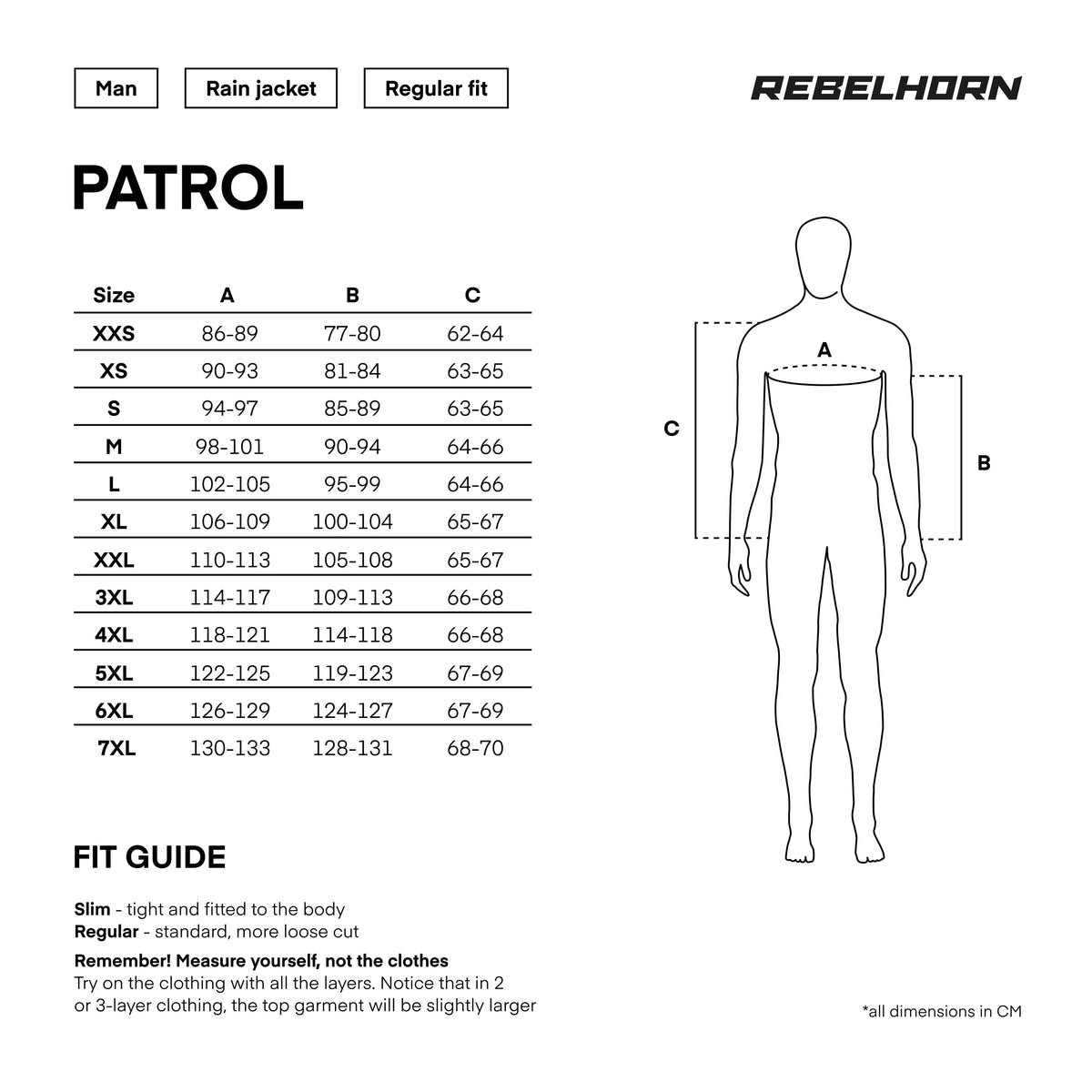 Rebelhorn Textile MC jaka patruļa melna /gripa