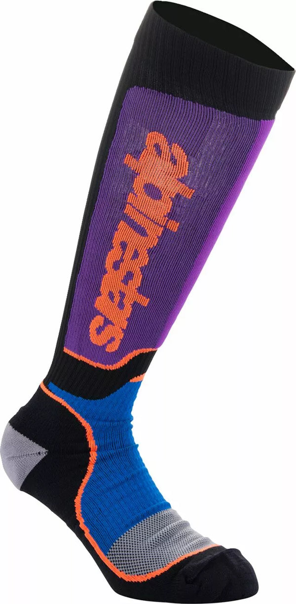Alpinestars (MX) čarapa MX Plus BLK/PUR/BL L 4702324-1246-L