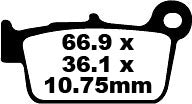 EBC BRAKE PAD CARBON TT DIRT FA367TT