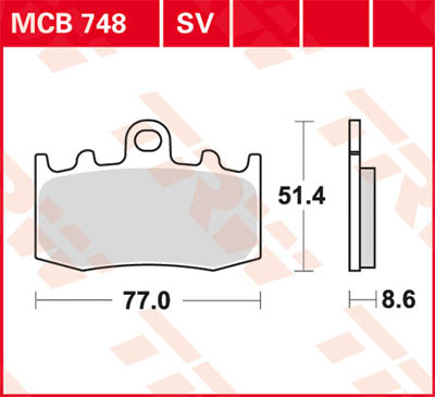 TRW BRAKE PAD TRW MCB748 MCB748