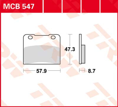 TRW Brake Pad Organic Street MCB547