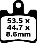 EBC BRAKE PAD SFA ORG SCOOTER SFA283/4