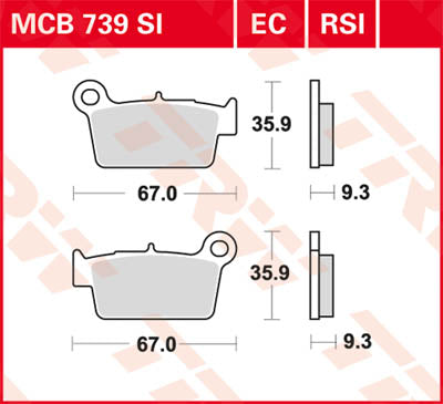 „TRW“ stabdžių padėkliuko ekologiškas visureigis MCB739EC