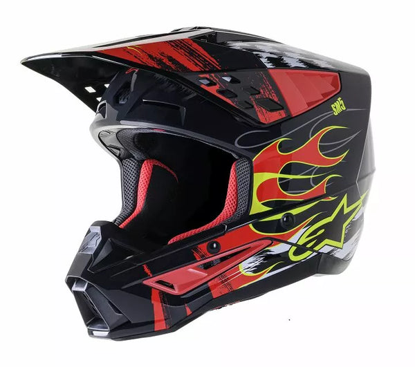 Alpinestars (MX) prilba SM5 Rash Red/G XL 8307023-9033-XL