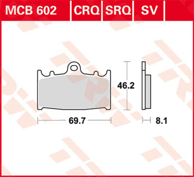TRW BRAKE PAD TRW MCB602 MCB602