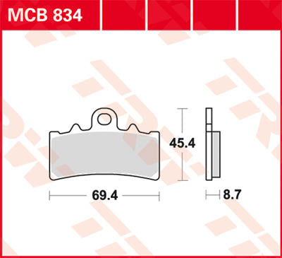 TRW Brake Pad Organic Street MCB834