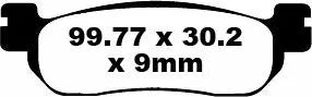 EBC BRAKE PAD SFA ORG SCOOTER SFA275
