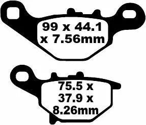 EBC BRAKE PAD HH SINT SCOOTER SFA396HH