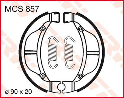 TRW BRAKE SHOES TRW MCS857 MCS857