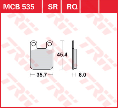 TRW BRAKE PAD TRW MCB535 MCB535