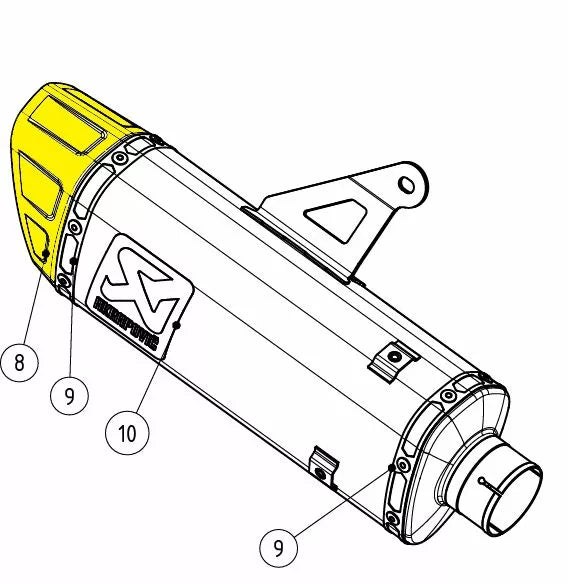 Akrapovic End Cap Ti V-EC 398