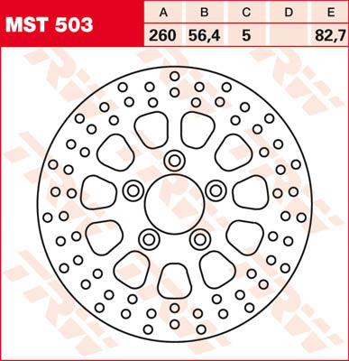 TRW aizmugures bremžu disks Sportster MST503