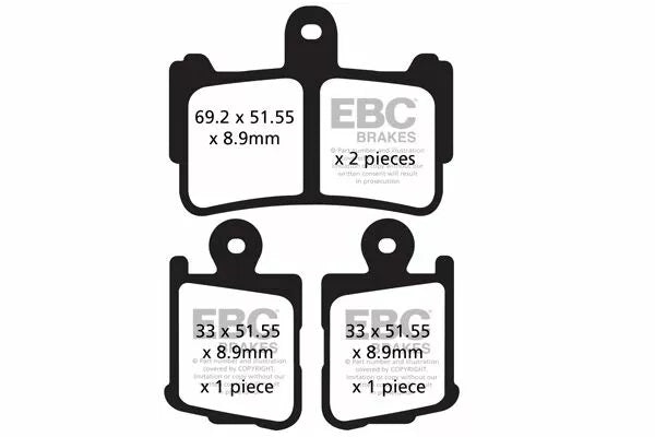 EBC BRAKE PAD SINTERED HH FA499/4HH