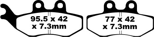 EBC BRAKE PAD SFA ORG SCOOTER SFA194