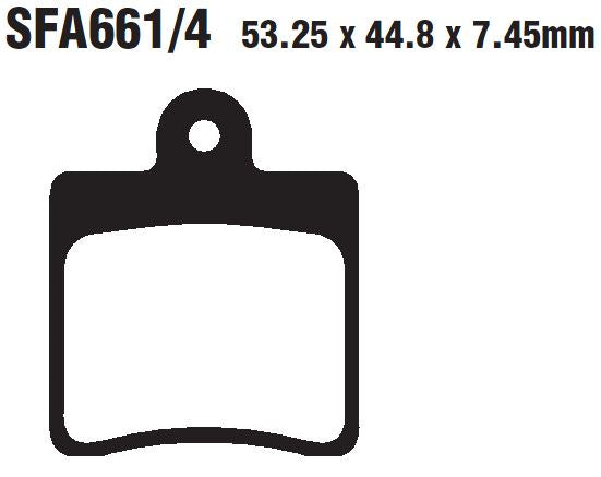 EBC BRAKE PAD SFA ORG SCOOTER SFA661/4