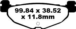 EBC BRAKE PAD SFA ORG SCOOTER SFA408
