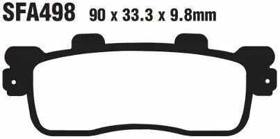 EBC BRAKE PAD SFA ORG SCOOTER SFA498