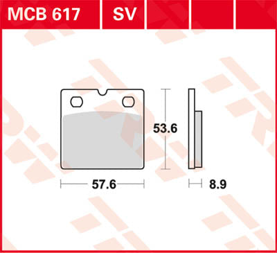 TRW BRAKE PAD TRW MCB617SV MCB617SV