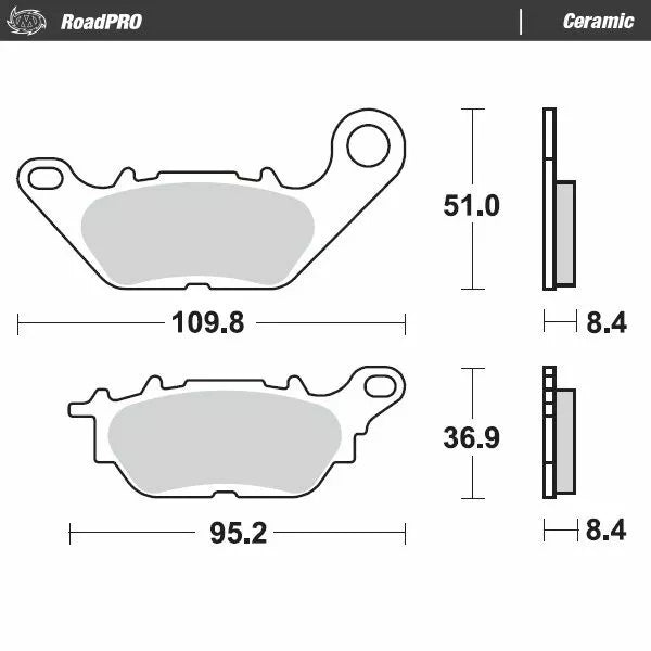 Moto-Master bremžu spilventiņš Ceramic 413004