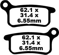 EBC BRAKE PAD CARBON TT DIRT FA357TT