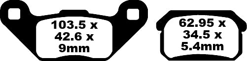 EBC BRAKE PAD CARBON TT DIRT FA431TT