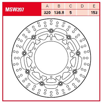 TRW BRAKE ROTOR FLOAT RND L/R MSW207