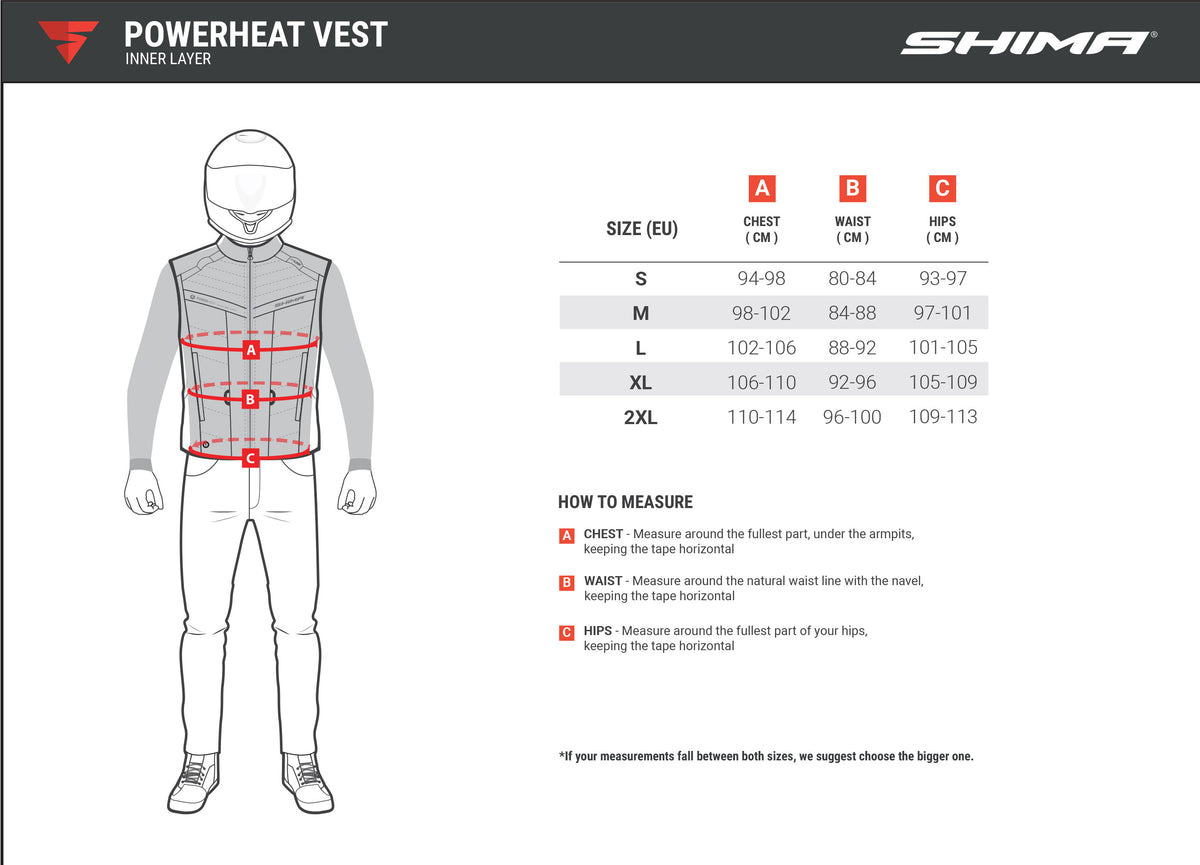 Shima vykurovacia vesta Powerheat čierna